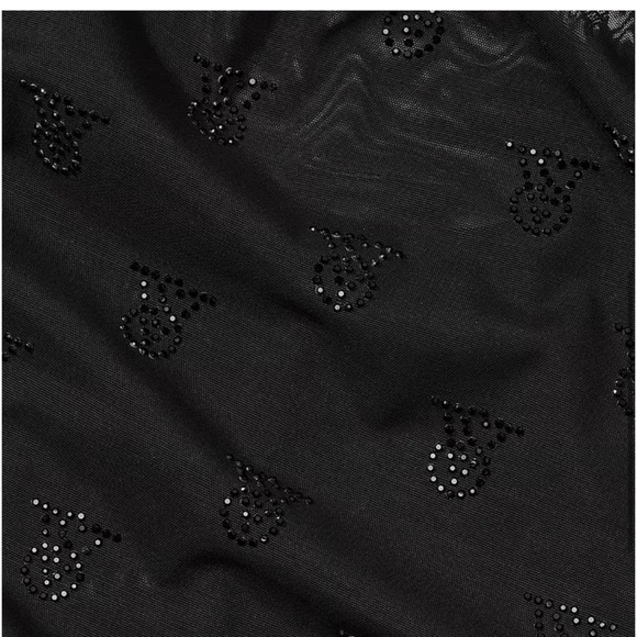 NEW Victoria's Secret VERY SEXY Shine Mesh Sheer Tank Bodysuit Black - Picture 2 of 8